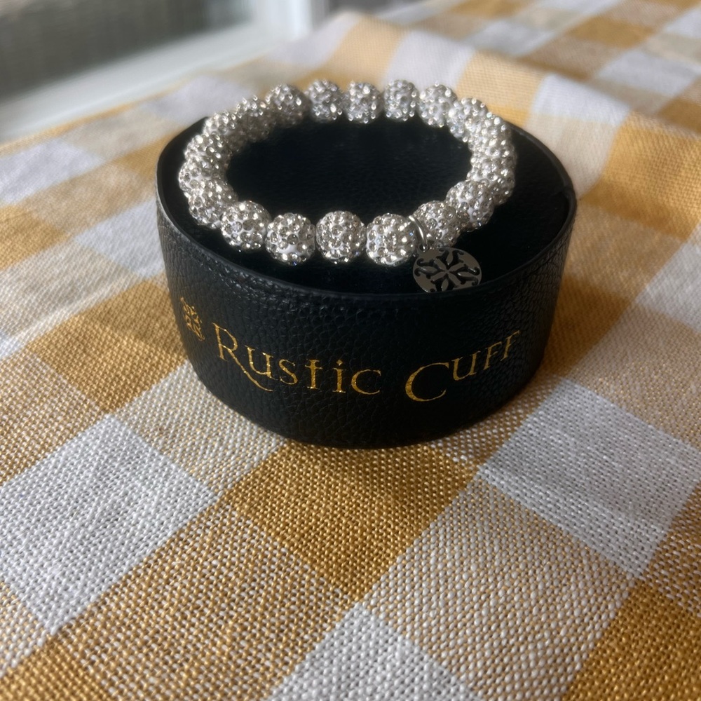 Rustic Cuff Shimmering Silver Bracelet